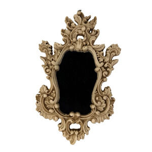 Vintage 13.5" Ornate Resin Mirror Frame Rococo Baroque Style Large Wall Frame